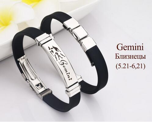 Silicone Unisex Zodiac Sign Bracelet