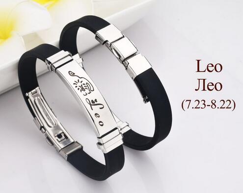 Silicone Unisex Zodiac Sign Bracelet